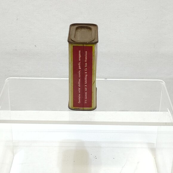 Schilling & Co Chili Powder Spice Tin 2 Oz 1930s Retro Kitchen Décor Collectible - Picture 4 of 6